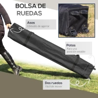 Outsunny Carpa Plegable Pop-up con Altura Ajustable Protección UV50+ Doble Techo y Mosquiteras 4x4x2,8 m Beige(m-4)