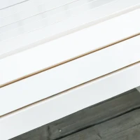 Outsunny Silla Adirondack de Madera 77x94x97 cm para Jardín Terraza Exterior de Estilo Rústico Carga 130kg Blanco(m-8)