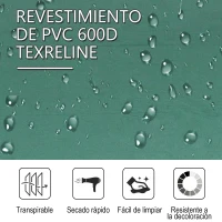 Outsunny Cama de Acampada Plegable con Marco Metálico Carga 136 kg para Playa Senderismo 193x64x40 cm Verde(m-4)