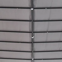 Outsunny Cenador de Jardín 3x3 m Pérgola con Toldo y 16 Orificios de Drenaje para Patio Terraza Metal y Poliéster 180 g/m² Resistente Gris(m-5)