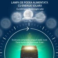 Outsunny Lampă Solară de Grădină cu Iluminare LED și Aprindere Automată, 20x20x68 cm, Gri(m-5)