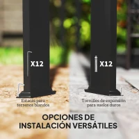 Outsunny Pérgola Retráctil de Aluminio 3x3 m con Techo Ajustable Cortina Enrollable y Protección UV para Jardín o Terraza Caqui(m-7)