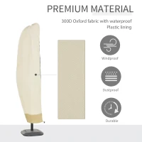 beschermhoes voor parasol met ritssluiting parasolhoes Ø 300 cm(m-5)