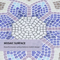 Mozaiektafel tuintafel balkontafel rond tuinmeubelen mozaïek terrastafel(m-5)