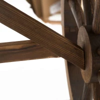 Tuintafel balkontafel houten tafel weerbestendig wielvorm massief hout naturel(m-8)