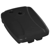 Outsunny Base de Chapéu de Sol com 2 Rodas Preenchível com Água 60kg Areia 68kg Misto 75kg Suporte de Chapéu de Sol para Jardim Pátio Terraço 80x60x15cm Preto(m-1)