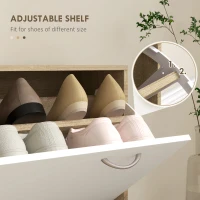 HOMCOM Three-in-One Hallway Storage Set - Natural Wood Finish/White(m-6)