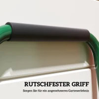 Outsunny Rasenlüfter Aerifizierer für Rasen 30cm Breite Manuell Rasenbelüfter mit rutschfest Griff für Garten Höfe Dunkelgrün(m-7)