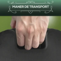 Outsunny Baza pentru Umbrela de Gradina din HDPE si Ciment, cu Manivela Integrata, Ø46.5x31 cm, Negru(m-6)