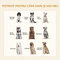 PawHut Cușcă pentru Câini de Talie Mare cu 2 Uși Blocabile, Picioare Reglabile și Pernă Lavabilă, 94x60x71.5 cm, Alb(m-4)