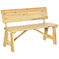 Outsunny tuinbank voor 2 personen sparrenhout klassiek design 116 x 56 x 80 cm