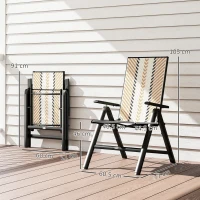 Outsunny Rattan Reclining Garden Chairs - Orange(m-3)
