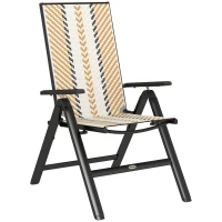 Outsunny Rattan Reclining Garden Chairs - Orange(m-1)