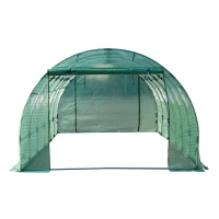 Outsunny Gewächshausfolie 6x3x2m, wasserdicht Gartenfolie mit UV Schutz, Folie aus PE, Abdeckplane für Gartenarbeit Treibhaus Folientunnel, Tunnelfolie für Außenbereich, Pflanzen, Grün(m-14)