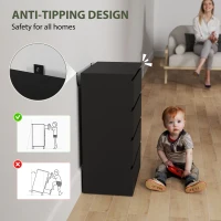 HOMCOM Chest of Drawers, 4-Drawer Storage Cabinets, Modern Dresser, Storage Drawer Unit for Bedroom(m-5)