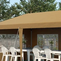 Outsunny 3 x 6m Pop-Up Gazebo, with Removable Walls -  Khaki(m-9)