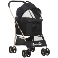 PawHut hondenbuggy, 2-in-1 hondenwagen, opvouwbare hondenbuggy, draagtas