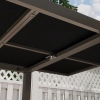 Outsunny Masă Extensibilă pentru Terasă cu Margini din aluminiu, 160/240x90x74 cm, Maro(m-9)