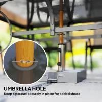 Outsunny Seven-Piece Outdoor Dining Set - Charcoal Grey(m-5)