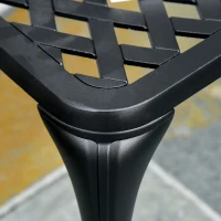 Outsunny 2-Seater Cast Aluminium Garden Bench Loveseat Outdoor Furniture Chair w/ Decorative Backrest & Ergonomic Armrest for Patio Terrace Porch(m-9)