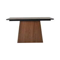 Table à manger de cuisine moderne, pour 4 à 6 personnes, 138,5×80×75 cm, Brun foncé(m-11)