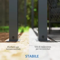 Outsunny Pergola per Giardino Retrattile 4x3 m con Luci LED e Fori di Drenaggio, in Alluminio e Poliestere, Bianco Crema(m-8)