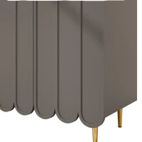 Aparador con Estante Abierto y Patas Doradas, Armario de Almacenamiento para Cocina y Comedor, 120x40x150,8 cm, Gris(m-7)