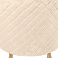 Juego de 2 Sillas de Comedor con Respaldo Ergonómico y Patas Doradas de Metal, 50x62x89 cm, Beige(m-8)