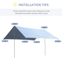 Outsunny Cort de Plajă Portabil Dublu cu Protecție UV și Geantă de Transport, 3x3 m, Alb(m-7)