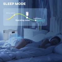 HOMCOM 8000 BTU Air Conditioning Unit, 3-in-1 Portable Air Conditioner, Dehumidifier, Cooling Fan with Remote Control, Digital Display, 2 Speeds, 24H Timer, Window Venting Kit, 18m²(m-7)