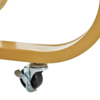 Table à manger pliable polyvalente avec roulettes, 150×80×76 cm, Blanc+Or(m-7)