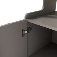 Aparador con Estante Abierto y Patas Doradas, Armario de Almacenamiento para Cocina y Comedor, 120x40x150,8 cm, Gris(m-6)