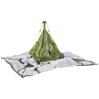 Outsunny Pop-up-Zelt Automatischer Aufbau Wetterfest Hydraulischer Druckmechanismus 240 cm x 240 cm x 199 cm Grün+Grau(m-11)