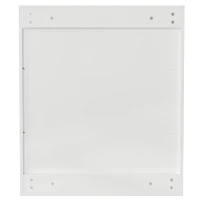 Buffet de rangement avec porte vitrée et éclairage LED, adapté à la cuisine et au salon, 210×35×90 cm, Blanc(m-11)