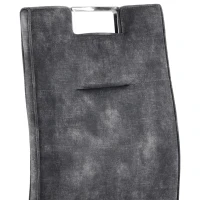 Ensemble de 4 chaises de salle à manger, tissu velours, 44×57×101 cm, Gris foncé(m-5)