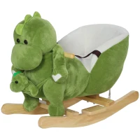 AIYAPLAY Balansoar pentru Copii 18-36 Luni în formă de Dinozaur cu Sunete, 62x33x45 cm, Verde(m-11)