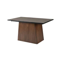 Table à manger de cuisine moderne, pour 4 à 6 personnes, 138,5×80×75 cm, Brun foncé(m-9)