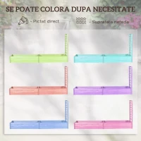 Outsunny Strat Înălțat pentru Grădină cu Spalier și Fund Deschis, 230x60x110 cm, Lemn Natural(m-5)