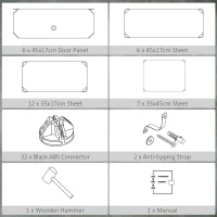 HOMCOM Six Cube Modular Storage Storage Unit - Black(m-6)