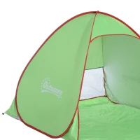 Outsunny Cort pentru Plajă cu Protecție UV 30+, Fereastră și Geantă de Transport, 200x150x119 cm, Verde(m-7)