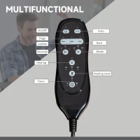 Vinsetto Office Chair with Massage and Heat, Microfibre Reclining Computer Desk Chair with Footrest and Adjustable Height, Swivel Wheels for Home Office, Grey(m-8)