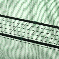 Outsunny Walk In Greenhouse with Shelves, Portable Gardening Plant Grow House for Outdoor with 2 Tier Shelf, Roll-Up Zippered Door, PE Cover, 141 x 72 x 191cm, Green(m-12)