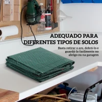 Outsunny Conjunto de 3 Sacos de Resíduos de Jardim 272L Resistentes com Pegas Reforçadas e Aros Flexíveis Dobráveis e Reutilizáveis Ø67x76 cm Verde(m-7)