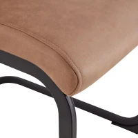 Set di 4 sedie da pranzo a sbalzo, schienale alto, 43 x 54 x 100 cm, Marrone(m-10)