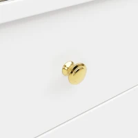 Anrichte Küchenschrank 120x95 cm mit Glastüren, Sideboard mit Regalen für Esszimmer und Wohnzimmer, weisser(m-6)