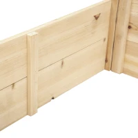 Outsunny Gewächshaus Holz Frühbeet Frühbeetkasten Treibhaus Garten & Pflanzkasten-System für Garten Balkon, 100 x 50 x 35 cm, Natur, Tanne, PC-Platte(m-10)