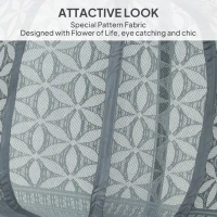 Outsunny Outdoor Double Hanging Chair with Cushion and Cup Holders, Charcoal Grey(m-4)