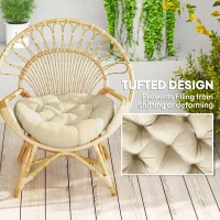 Outsunny Set of Two Φ60cm Outdoor Cushions - Beige(m-6)