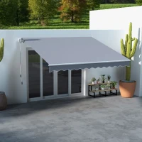 Outsunny Luifel knikarmluifel zonwering handslinger balkon 3 x 2,5 m 3 kleuren(m-2)