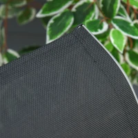 Outsunny Outdoor Sun Lounger 10-Position Adjustable Texteline Folding Reclining Chairs with Footrest for Patio Garden, Black(m-10)